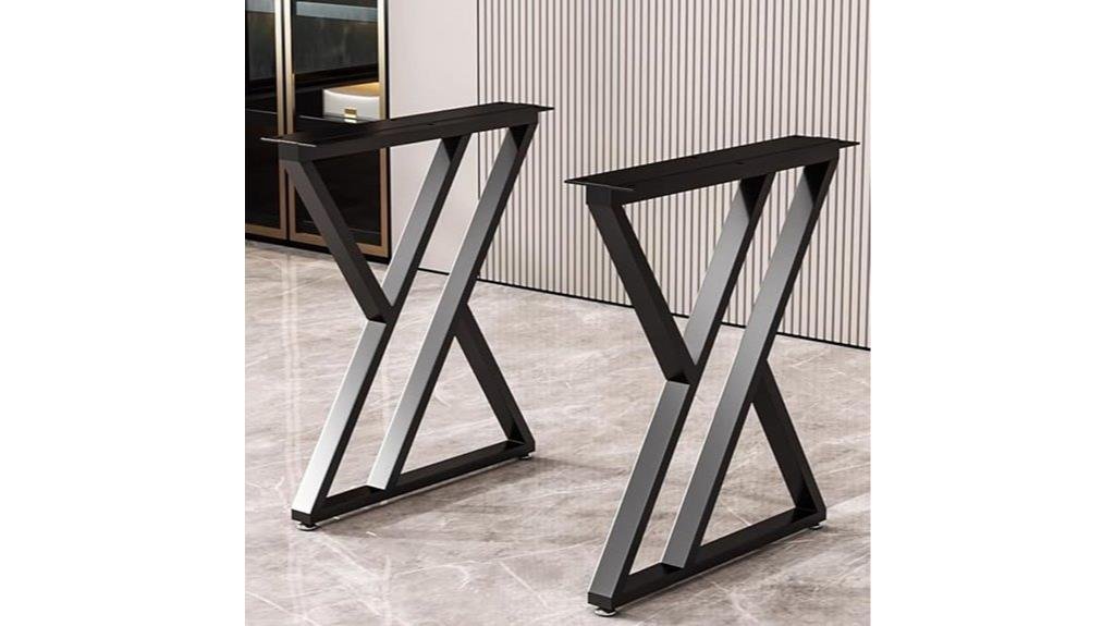 sturdy metal dining table legs