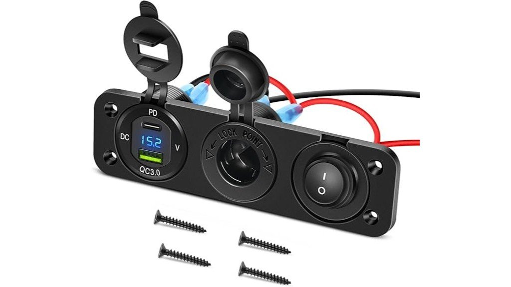 versatile charging socket panel