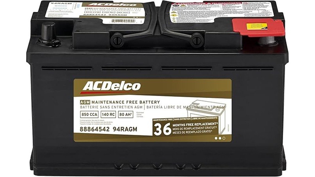 acdelco agm battery warranty