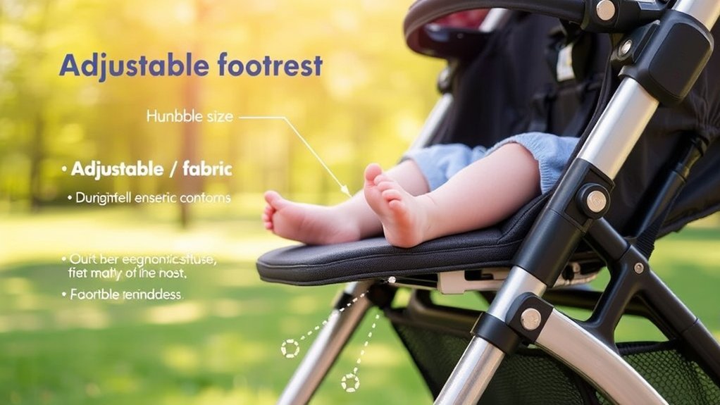 adjustable safe durable footrest