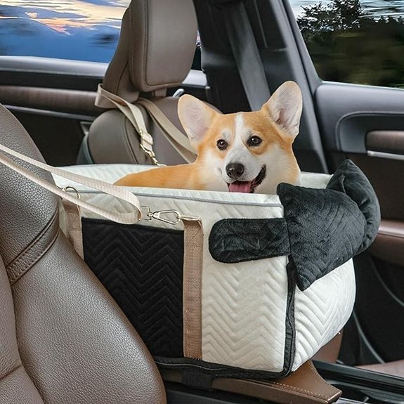 Portable Adjustable Dog Car Seat for Small Dogs