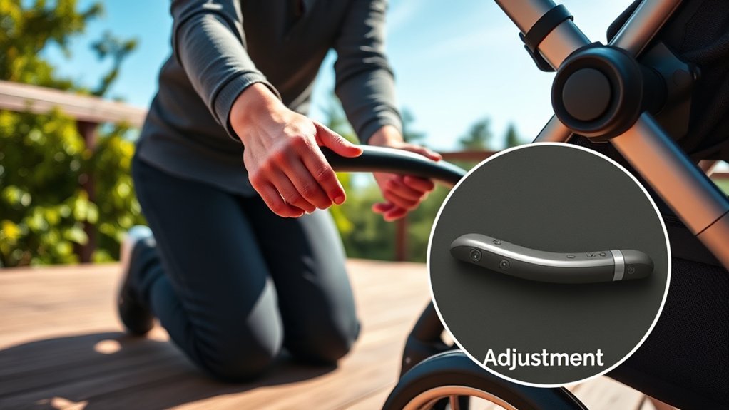 adjustable stroller handlebar height