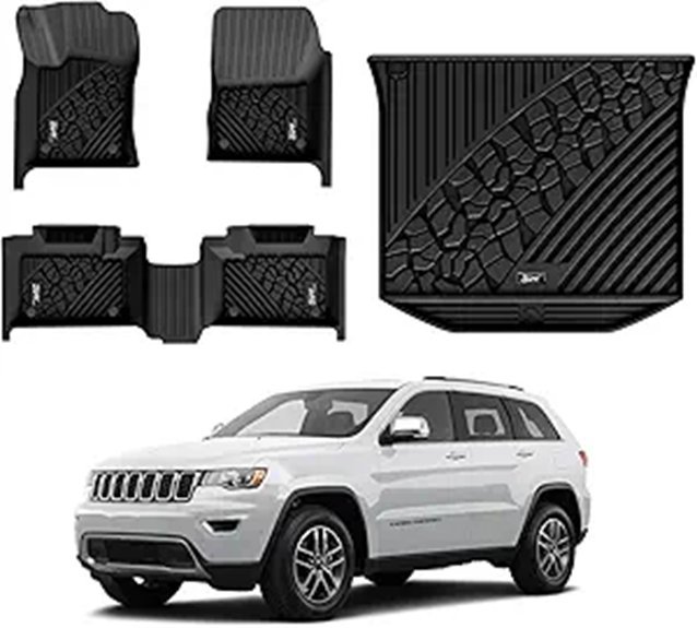 3W TPE All-Weather Floor & Trunk Mats for Jeep Grand Cherokee