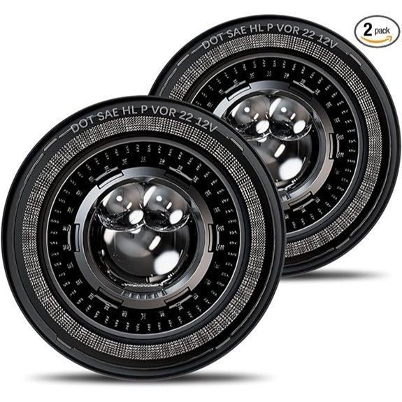 HWSTAR 7 Anti-Glare LED Headlights with Halo Turn Signal