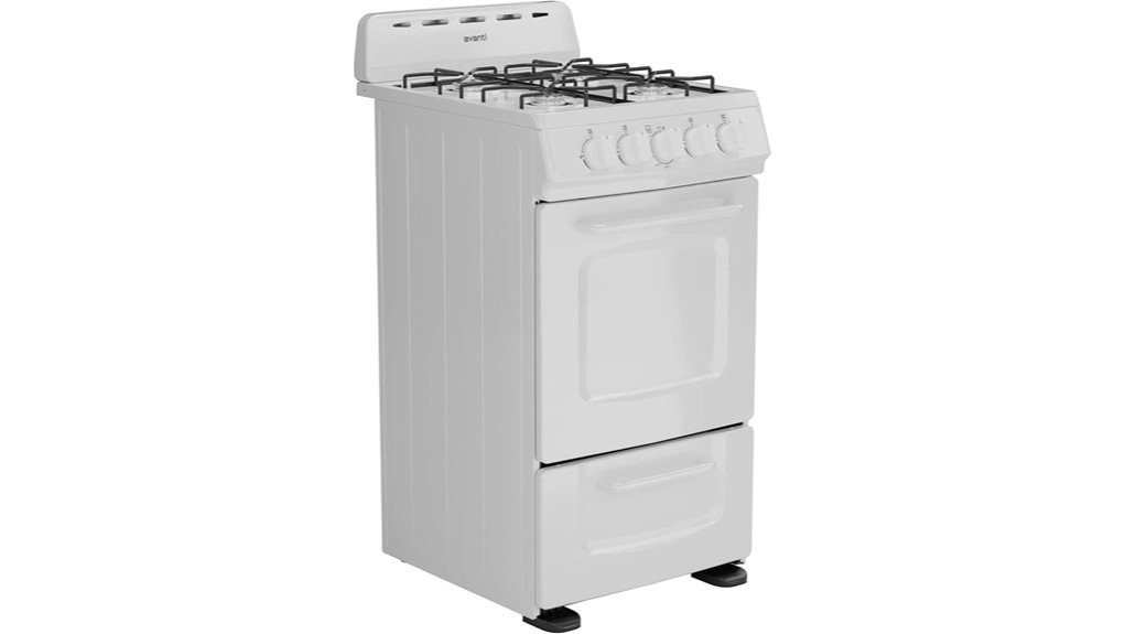 avanti gas range oven