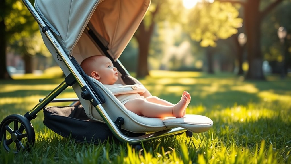 baby stroller footrest guide