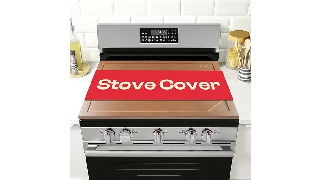 bamboo walnut stove top covers