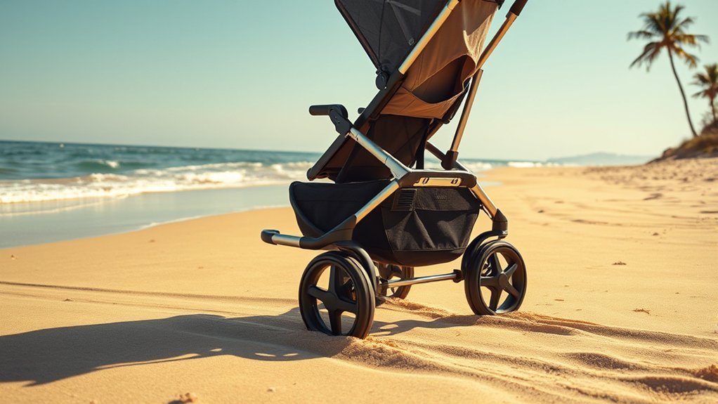 beach friendly stroller features