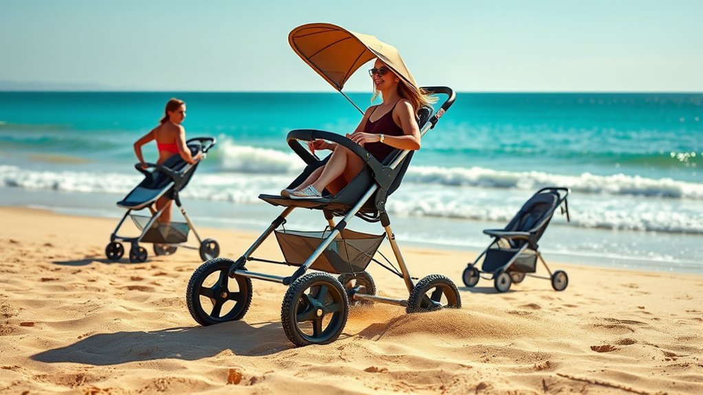 beach stroller advantages emphasized