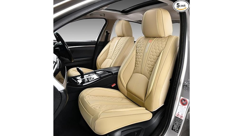 beige leather seat covers