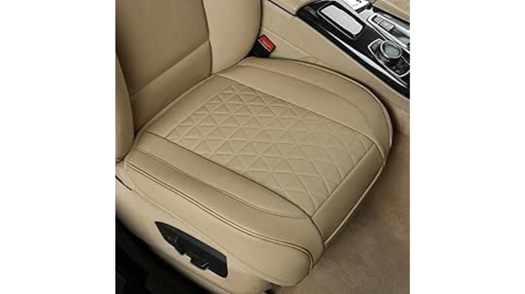 beige luxury car cushions