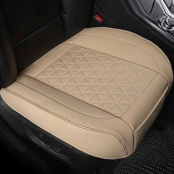 Black Panther Beige Polyvinyl Front Seat Cushion Cover
