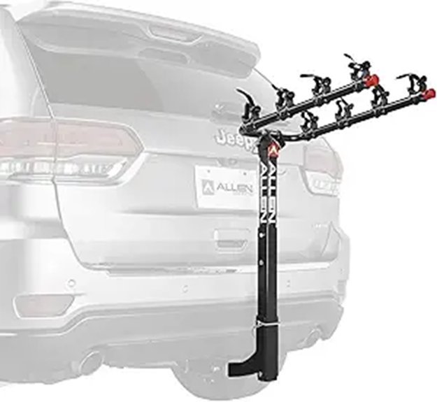 Allen Sports Deluxe 4-Bike Hitch Mount Rack (2-Inch Receiver) Black