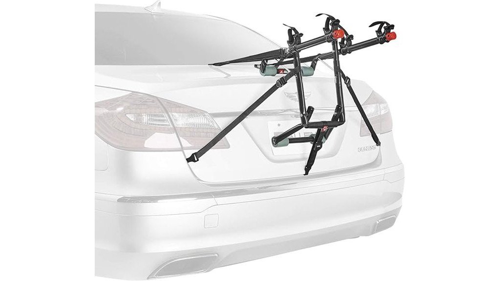 black 2 bike trunk rack