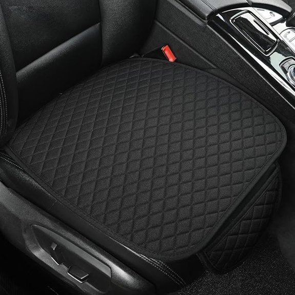 West Llama Linen Front Car Seat Pad (Black)