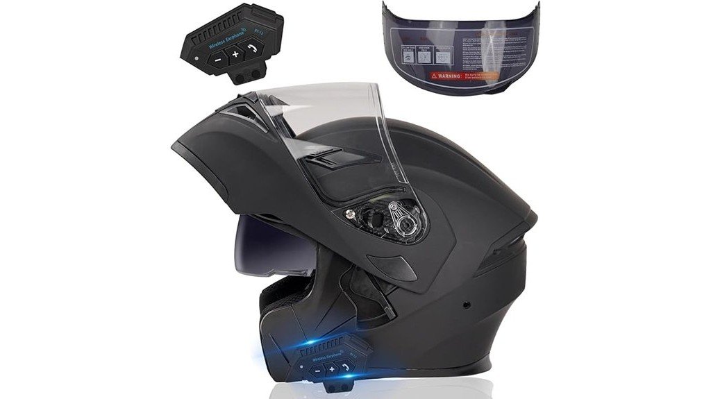 bluetooth enabled flip up helmet