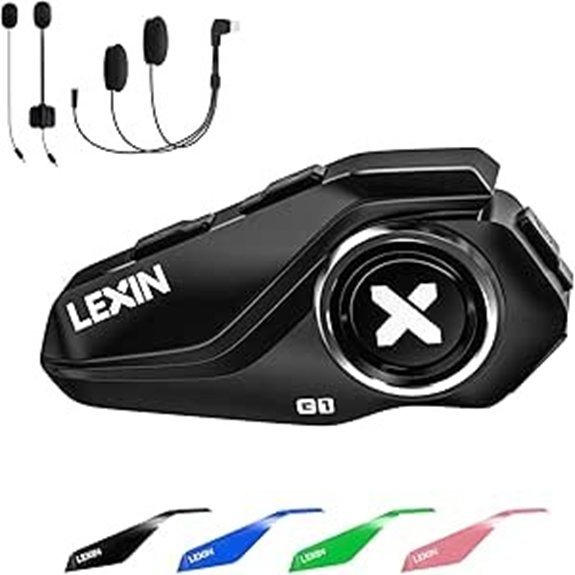LEXIN G1 Motorcycle Bluetooth Helmet Headset with Mics