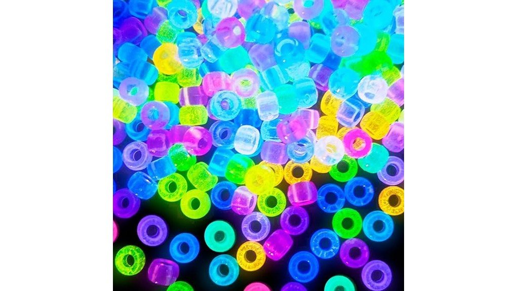 bright luminescent pony beads