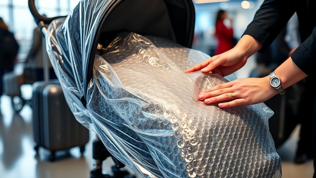 bubble wrap stroller protection