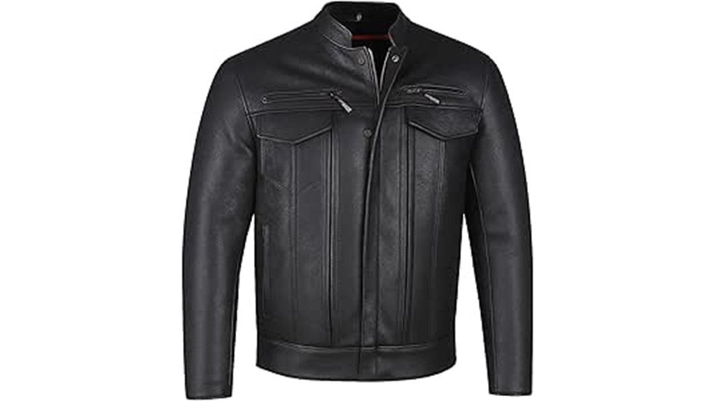 buffalo leather motorcycle jacket