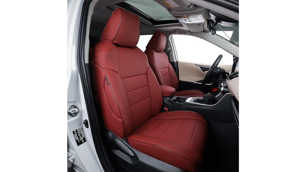 burgundy faux leather covers