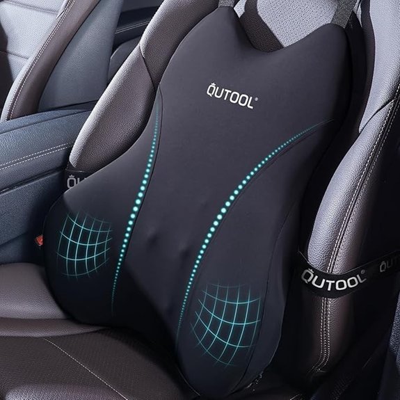 QUTOOL Memory Foam Lumbar Support Pillow for Cars