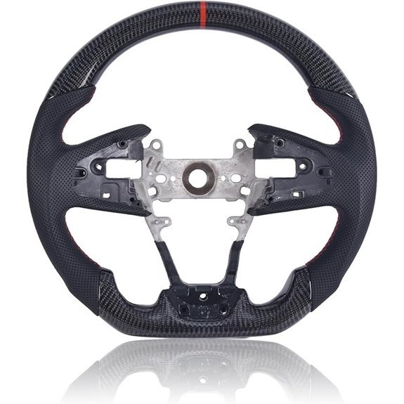 Carbon Fiber Flat-Bottom Steering Wheel for Honda Civic