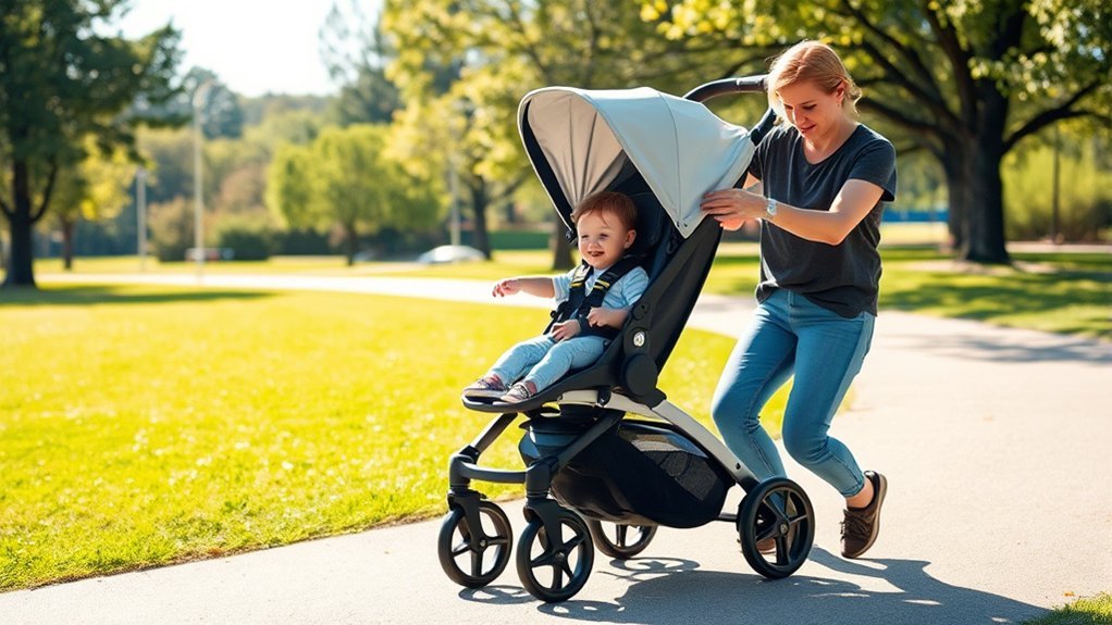 child stroller safety features