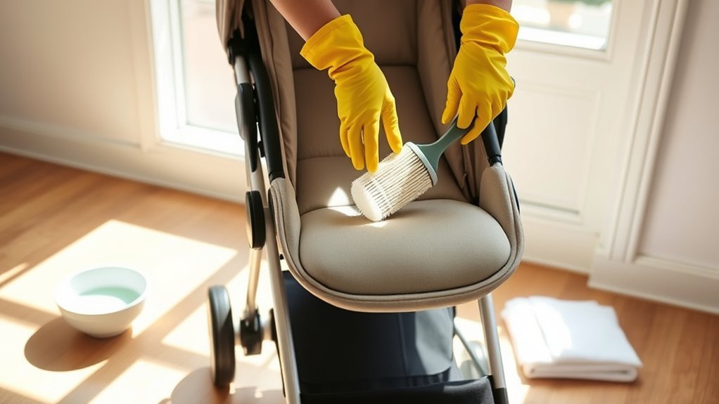 clean stroller seat easily