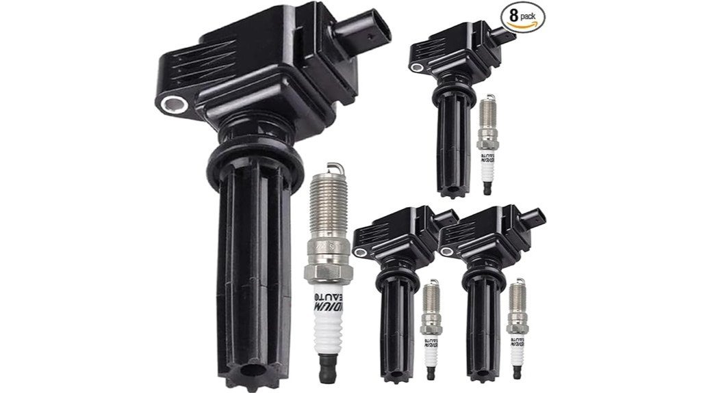 coil pack and spark plugs