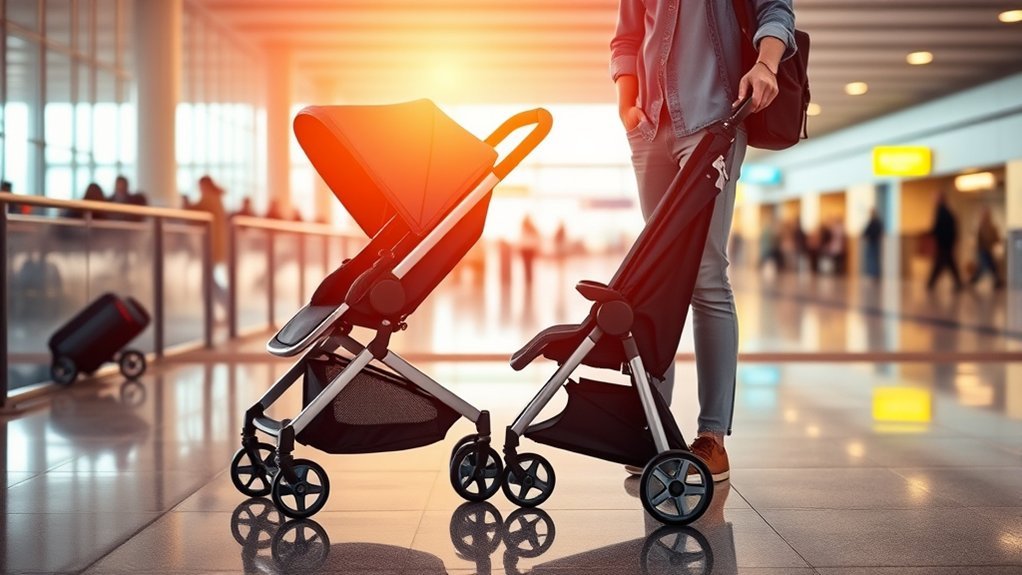 compact lightweight gate checkable stroller