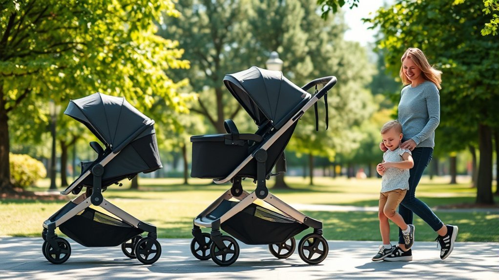 convenient one hand folding stroller