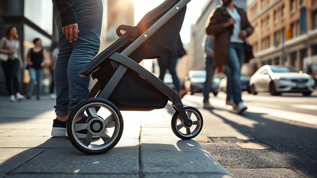 curb descent stroller safety