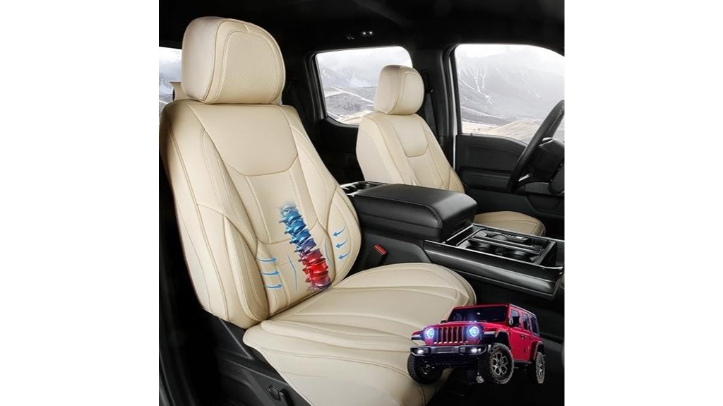 custom beige seat covers