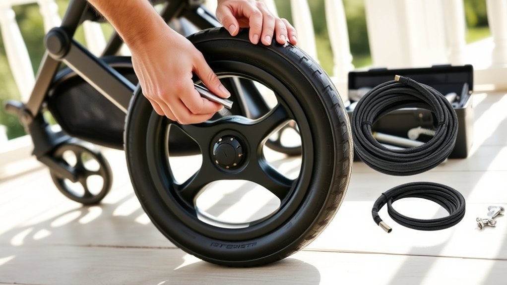 deflate and remove tire