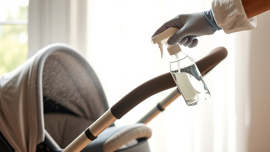 disinfecting a stroller effectively