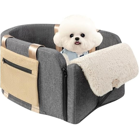 Large Console Dog Car Seat for Trucks (up to 18 lbs)