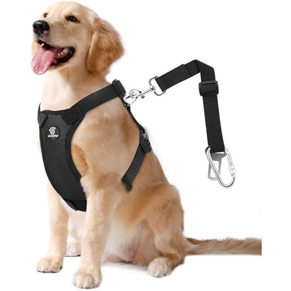 Dog Vehicle Safety Vest Harness with Car Seatbelt