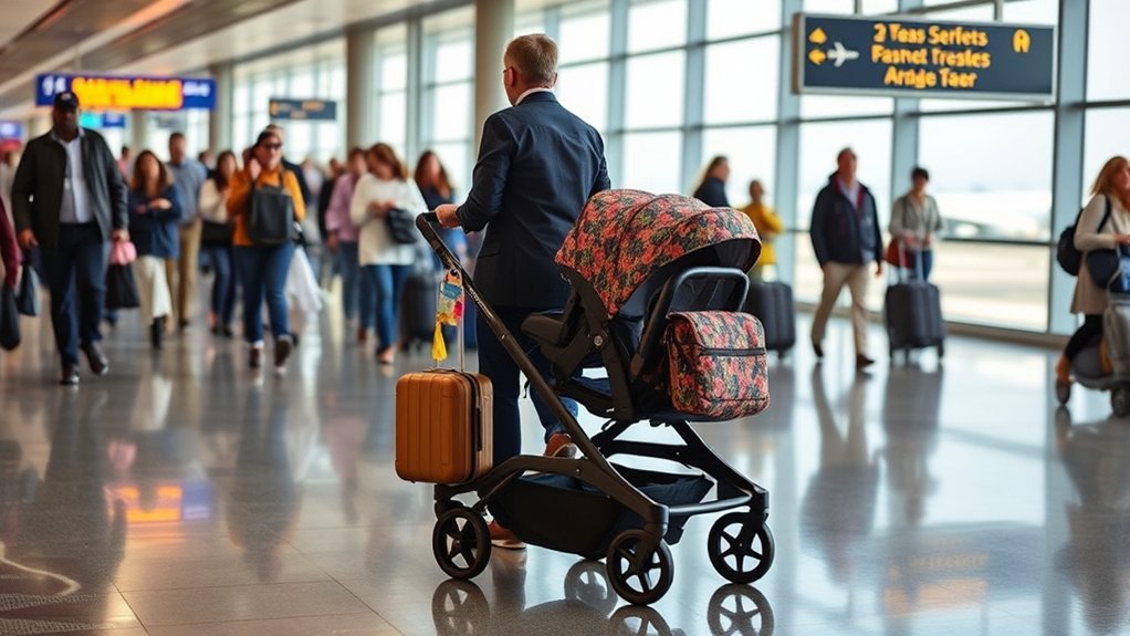 double stroller airport tips