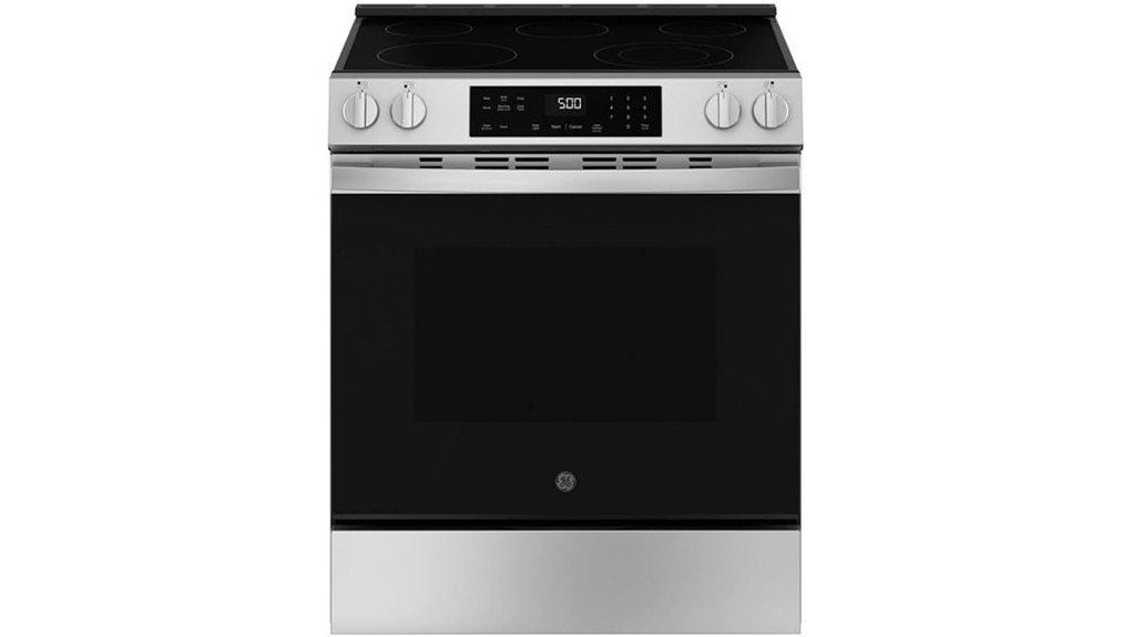 electric range with burners