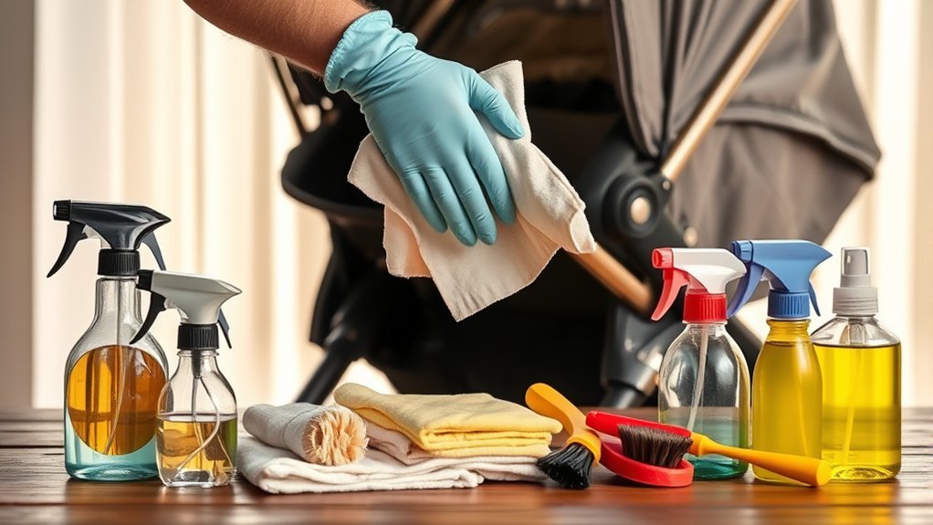 essential stroller cleaning supplies