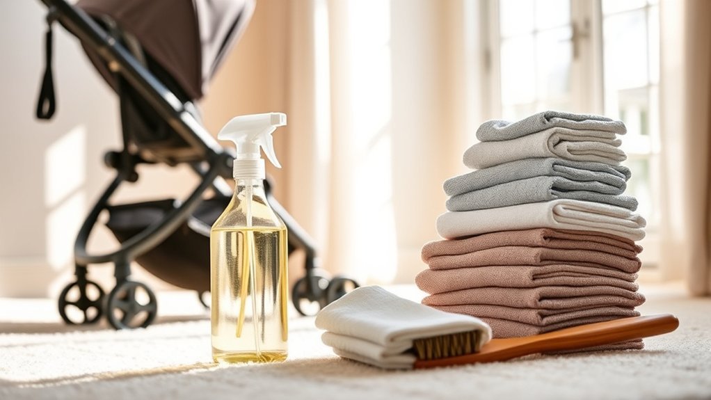 essential stroller cleaning supplies