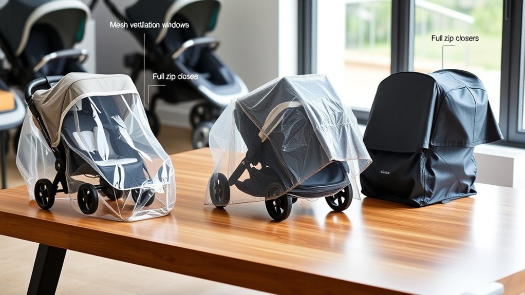 essential stroller rain cover features