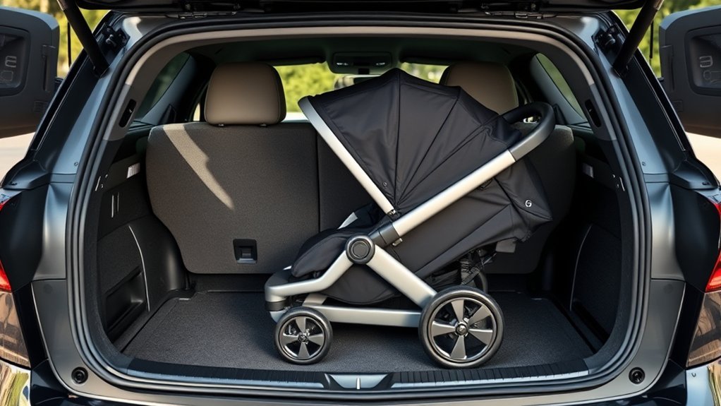fitting stroller in trunk