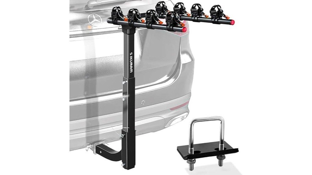 foldable hitch mounted bike rack