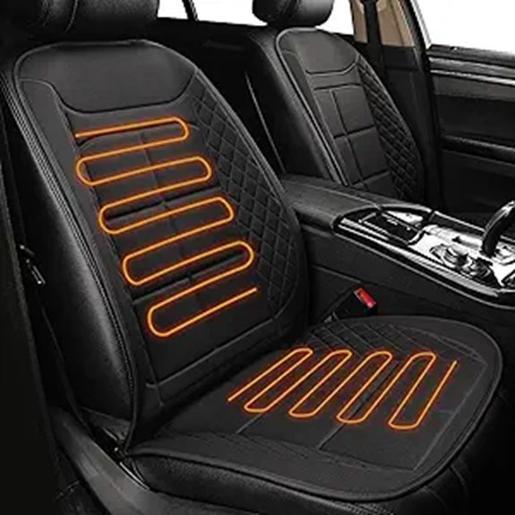 Car Seat Cushion Full Back and Seat Cover (Black)