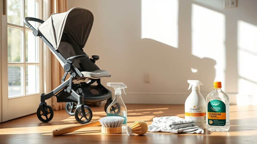 gather cleaning supplies efficiently