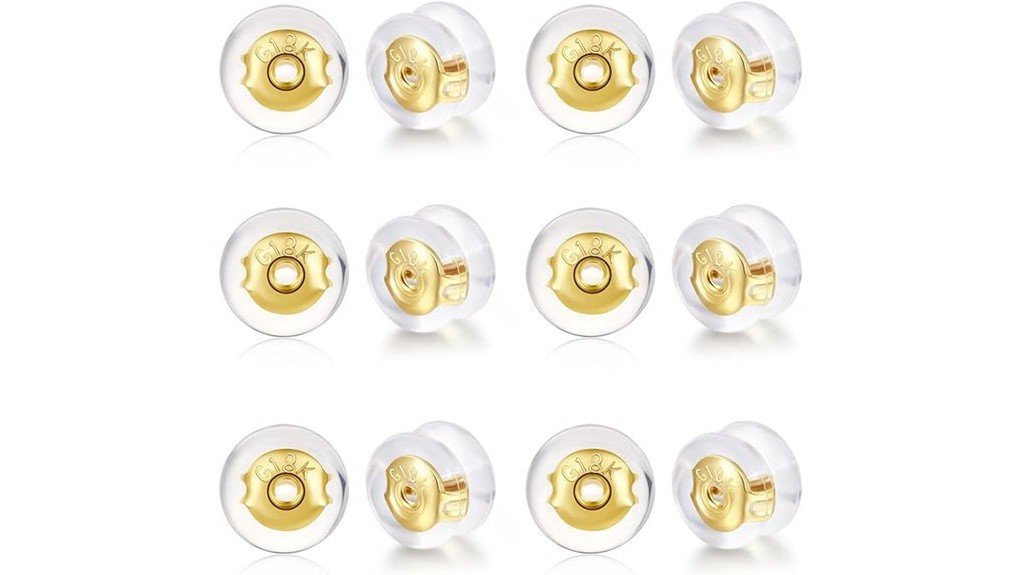 gold locking earring backs