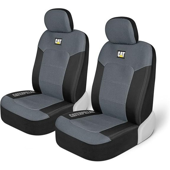 Cat MeshFlex Gray Front Car Seat Covers (Set of 2)