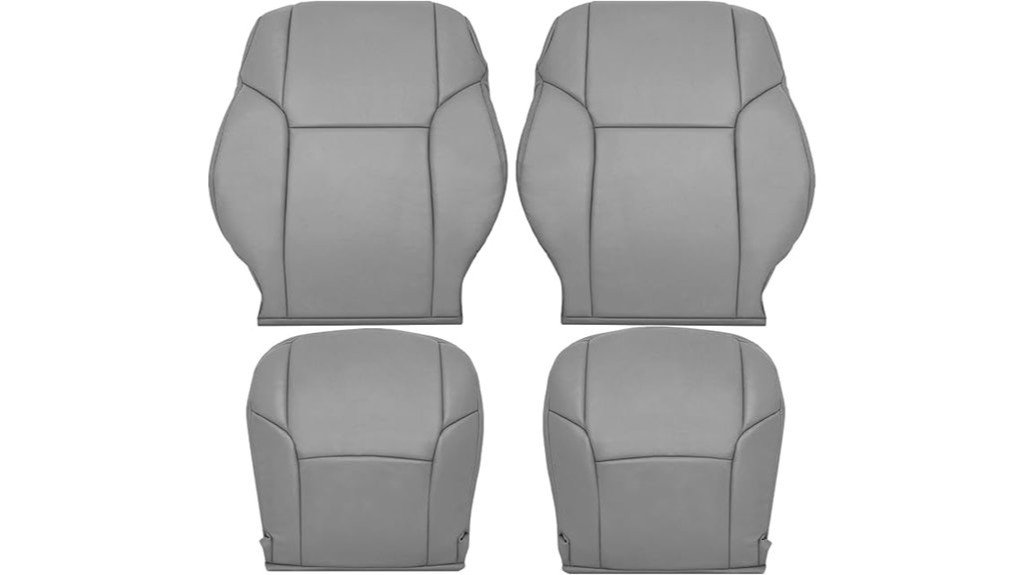 gray leather seat cover